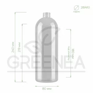 Флакон "Белла" 1000 мл (прозрачный) 28/410 в интернет-магазине Greenea