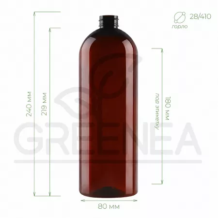 Флакон "Белла" 1000 мл (коричневый) 28/410 в интернет-магазине Greenea