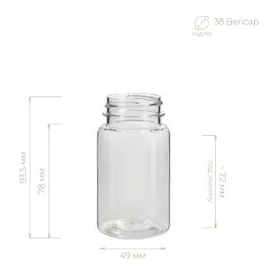 Банка "Акебия" 120 мл (прозрачная) 38 Bericap в интернет-магазине Greenea