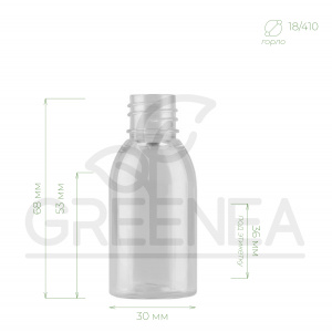Флакон "Дафна" 30 мл (прозрачный) 18/410 в интернет-магазине Greenea